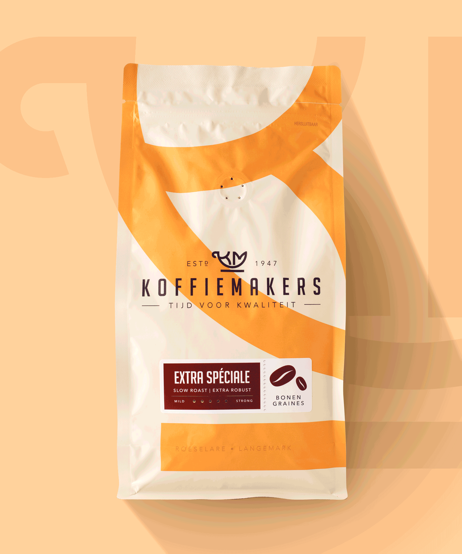 Quatre Mains package design - Coffee packaging identity for Koffiemakers