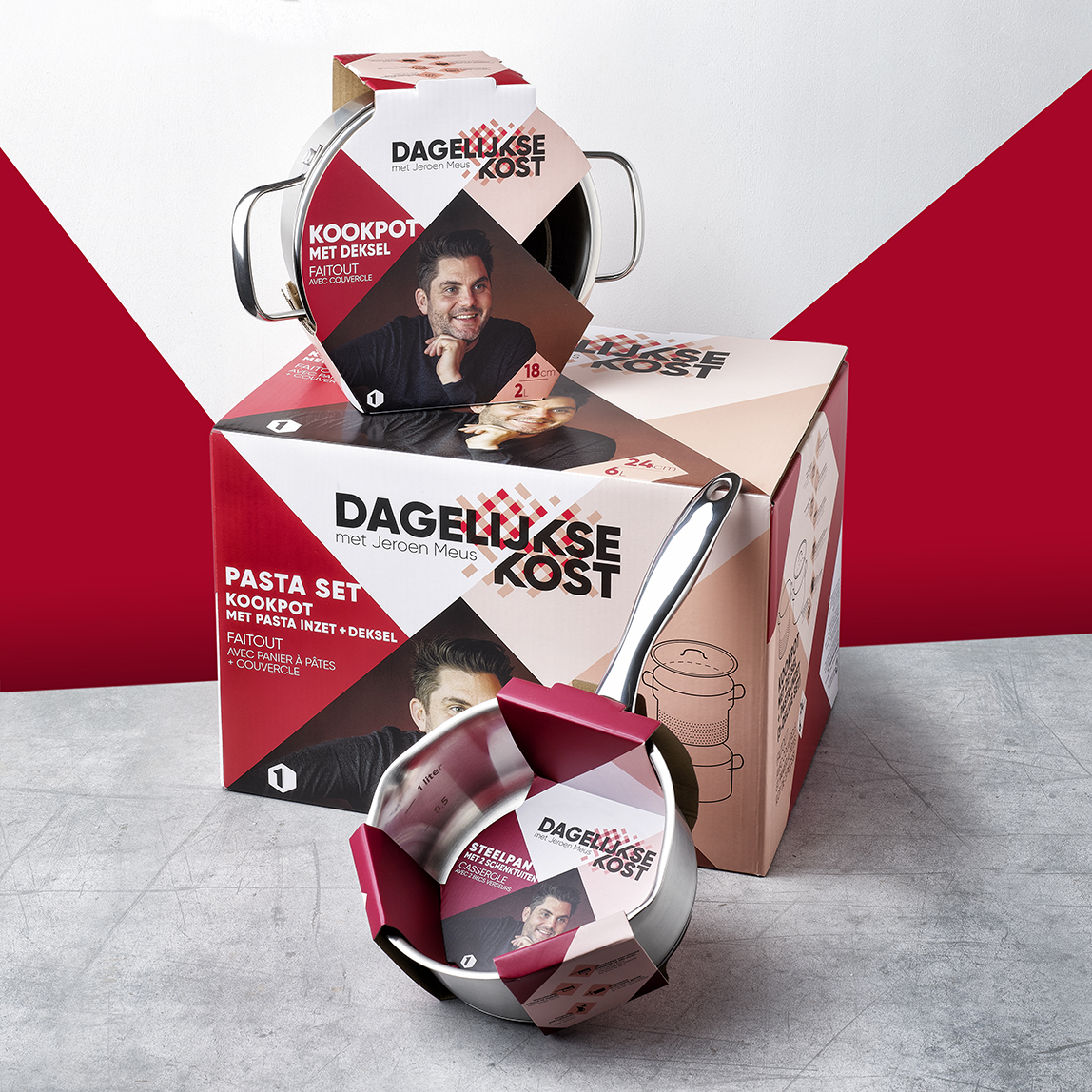 Quatre Mains package design - potten, pannen