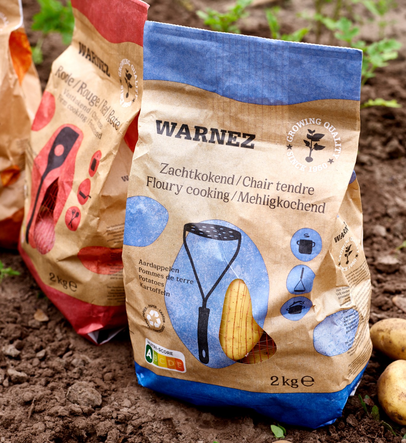 Quatre Mains package design - Packaging design for Warnez Potatoes