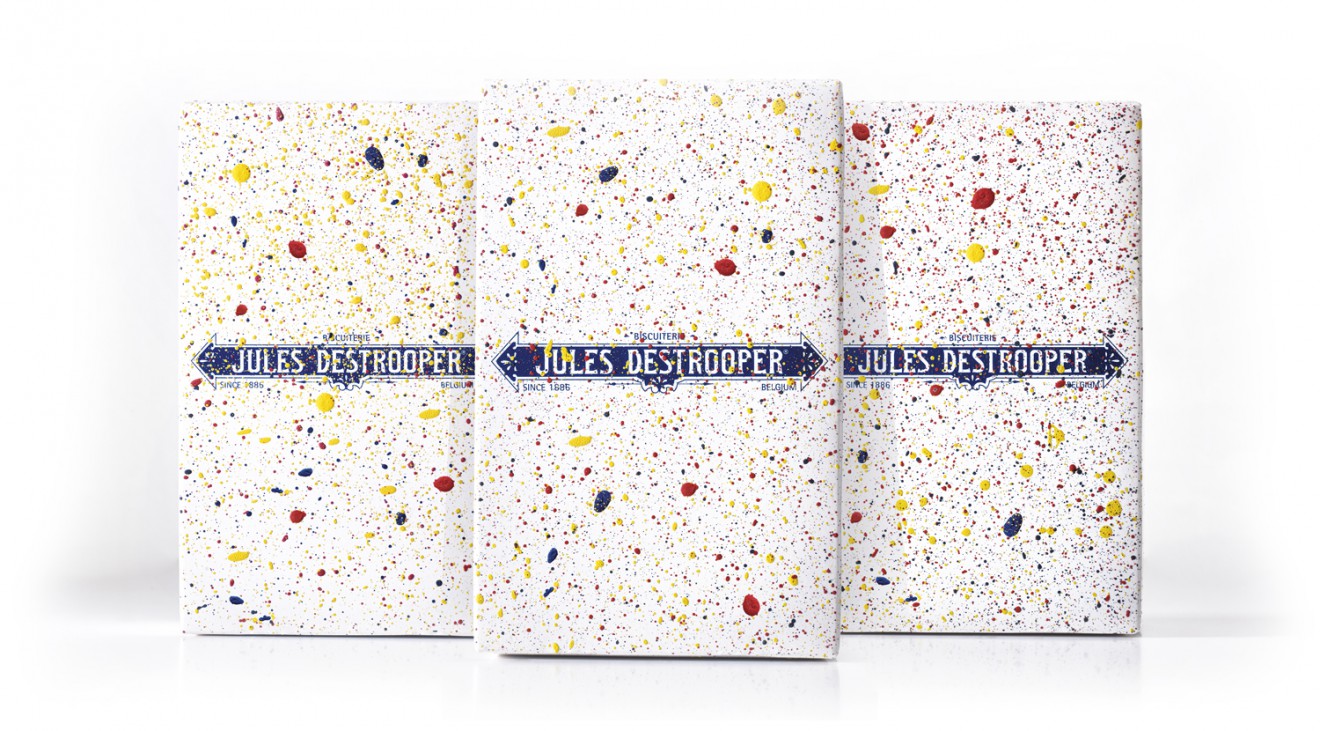 Quatre Mains package design - action paint, jules destooper