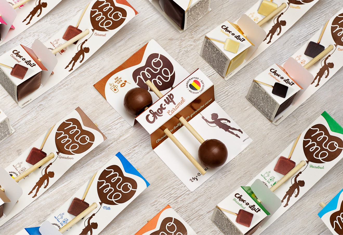 Quatre Mains package design - chocolait, mome, rebranding, quatre mains