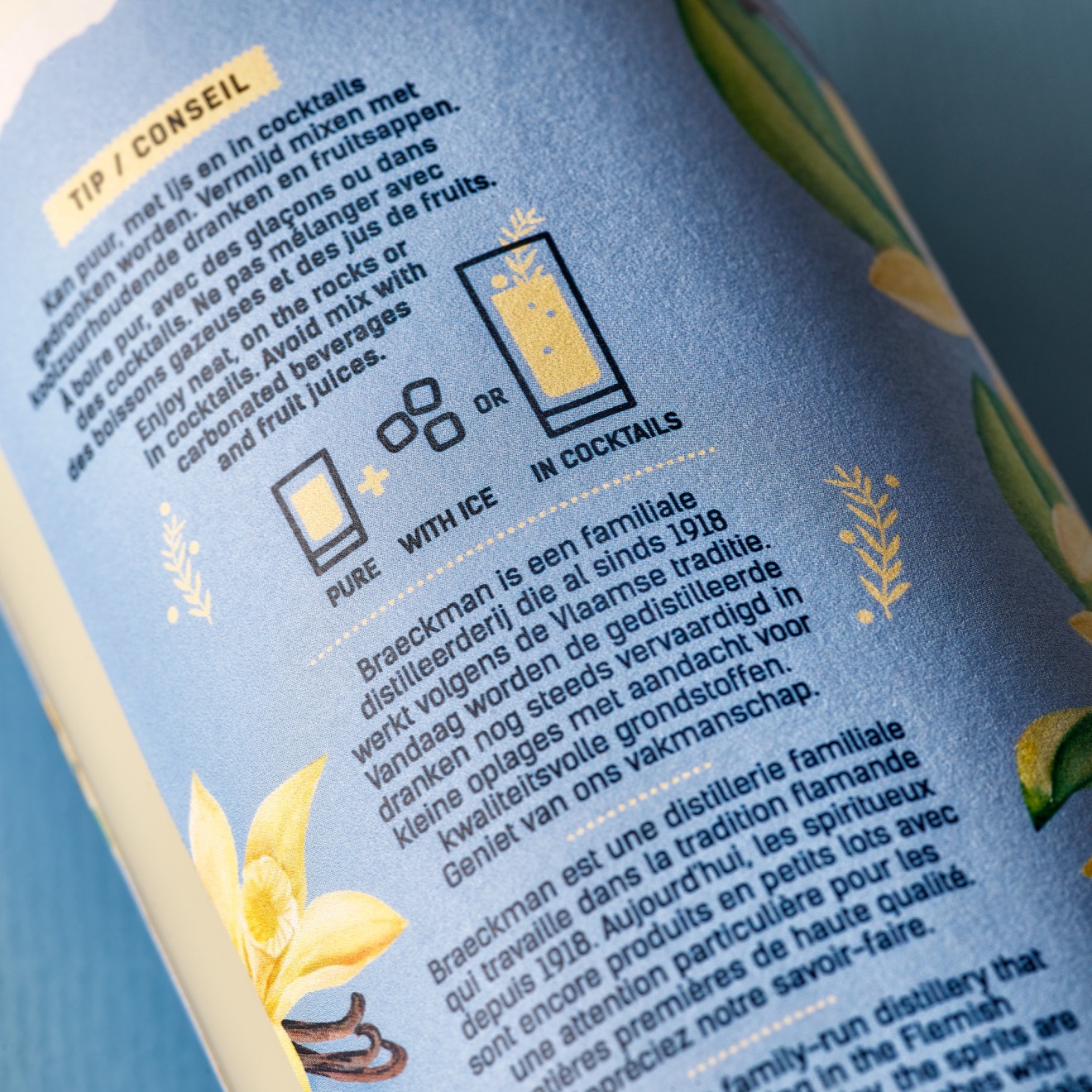 Quatre Mains package design - vanilla, family business