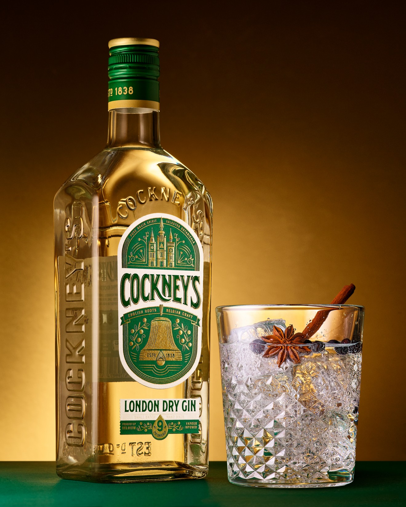 Quatre Mains package design - Cockney's Gin packaging redesign