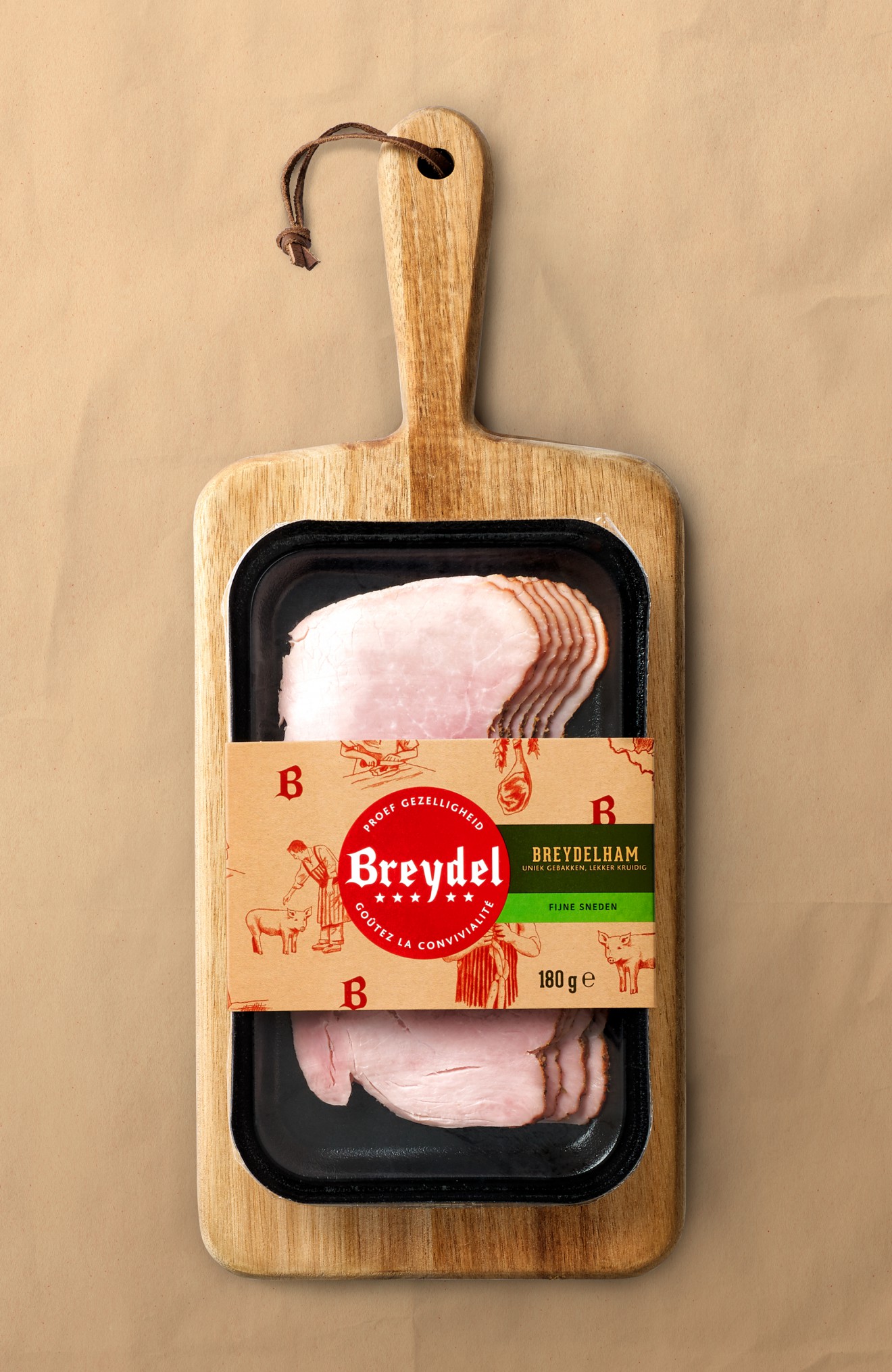 Quatre Mains package design - ham, breydelham, quatre mains