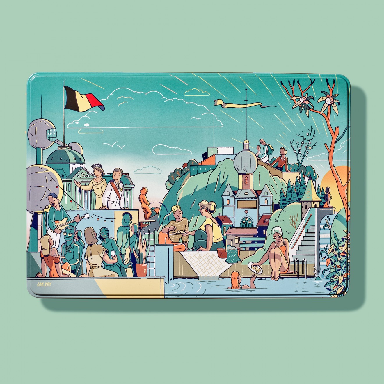 Quatre Mains package design - Belgian Biscuit Tins for Jules Destrooper