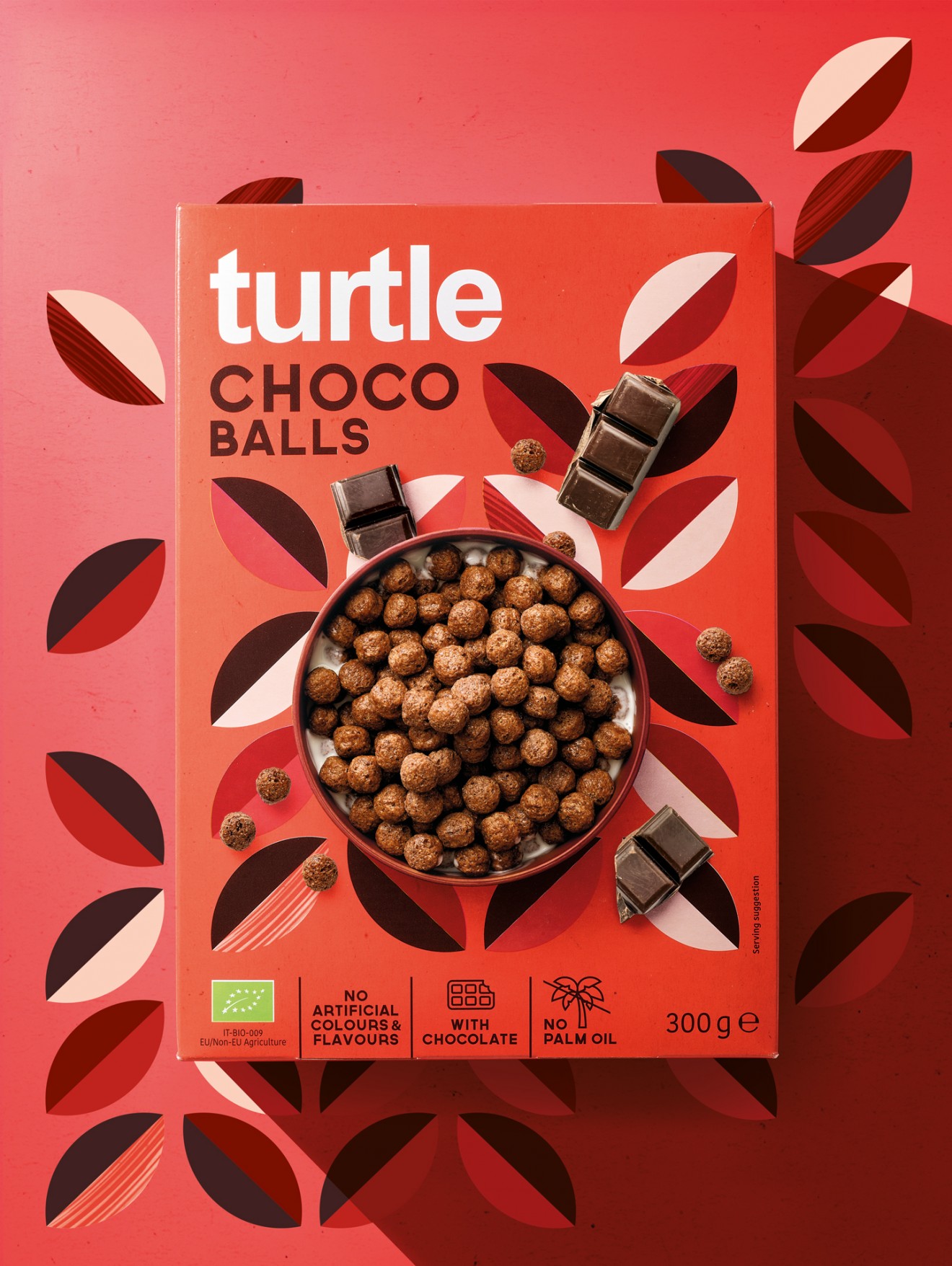Quatre Mains package design - choco balls, healthy, cereals, retro, vintage, pattern, decorative, quatre mains, turtl