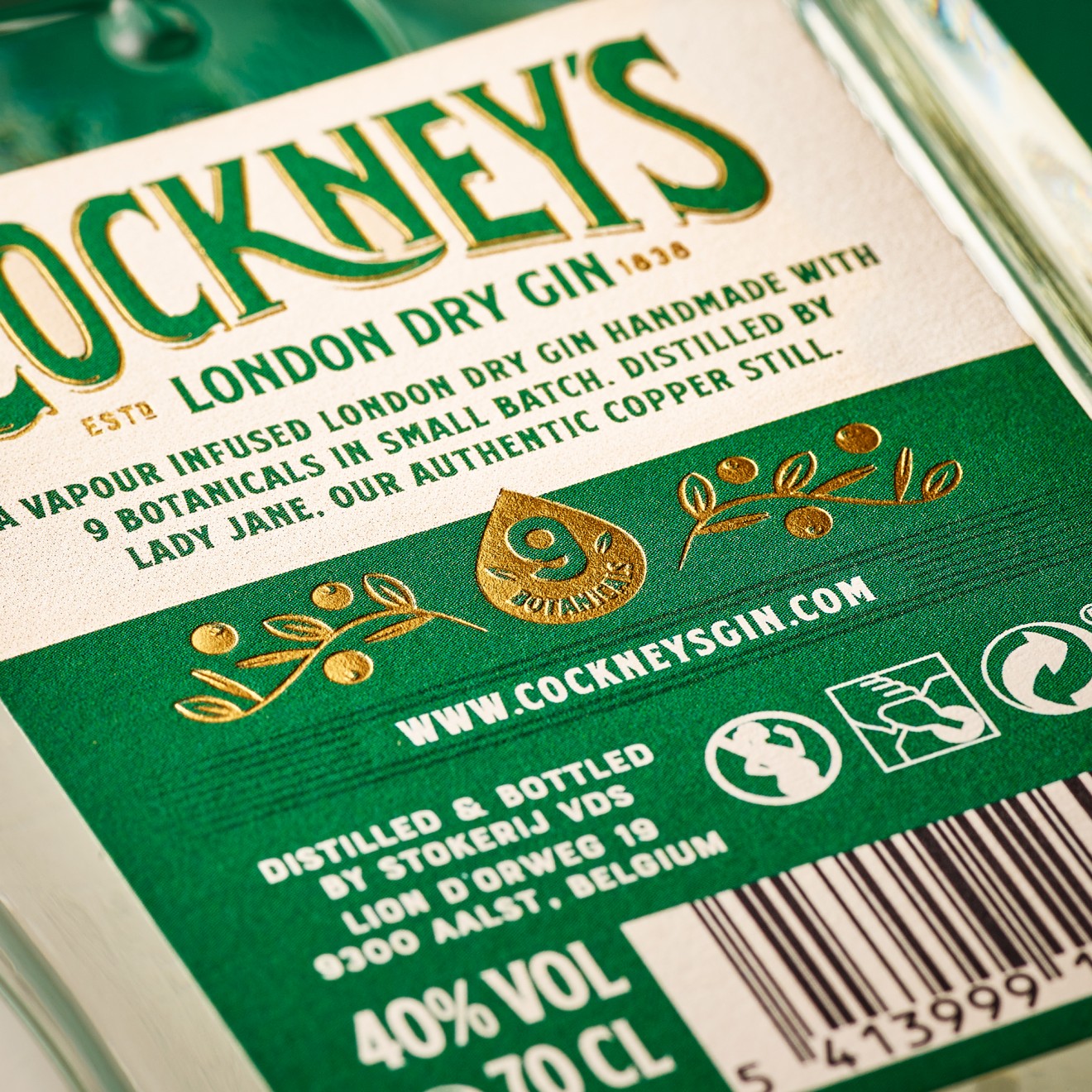 Quatre Mains package design - Cockney's Gin packaging redesign