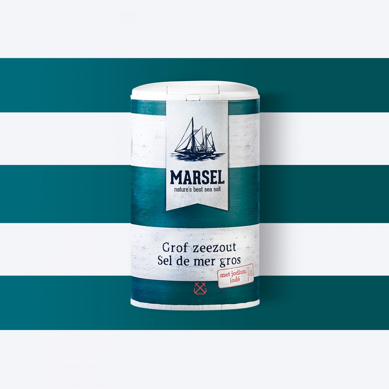 Quatre Mains package design - sea salt, fisher boat, sailor