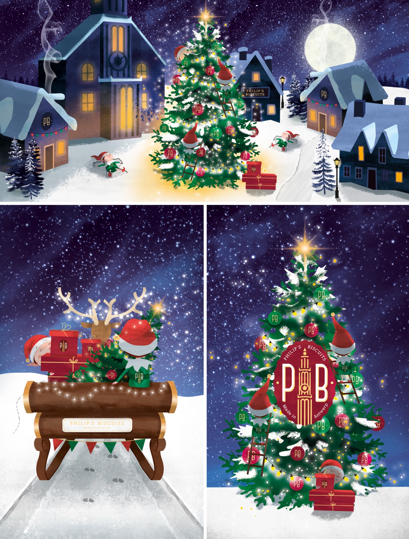Quatre Mains package design - Phillip's Biscuits Christmas Collection 2023