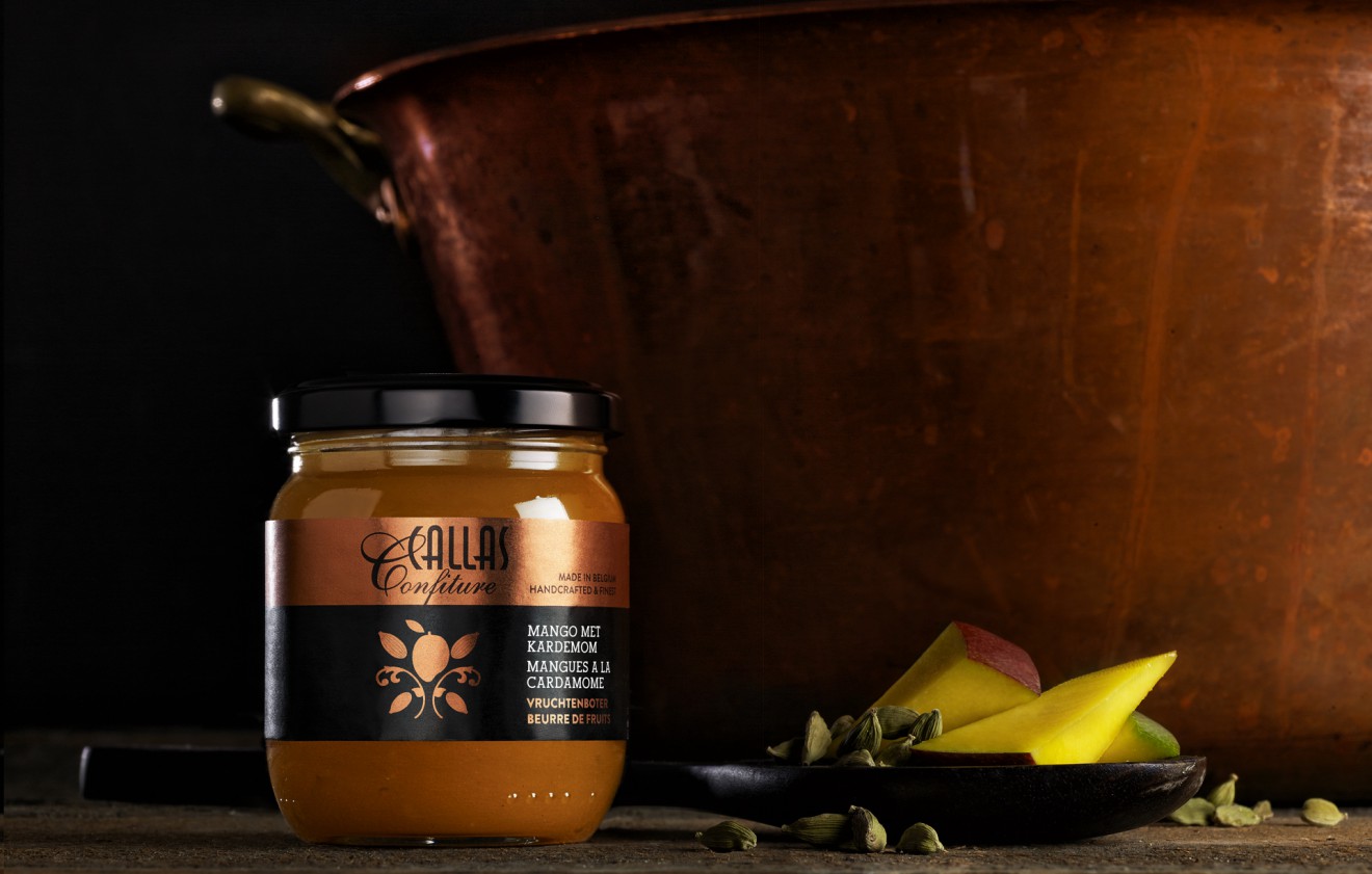Quatre Mains package design - Premium, Koper, Mango, Cardemom, Callas