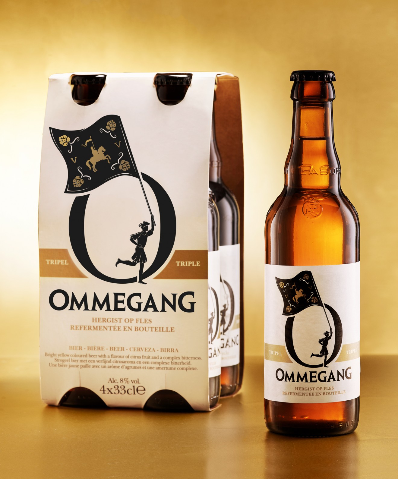Quatre Mains package design - ommegang, brussels