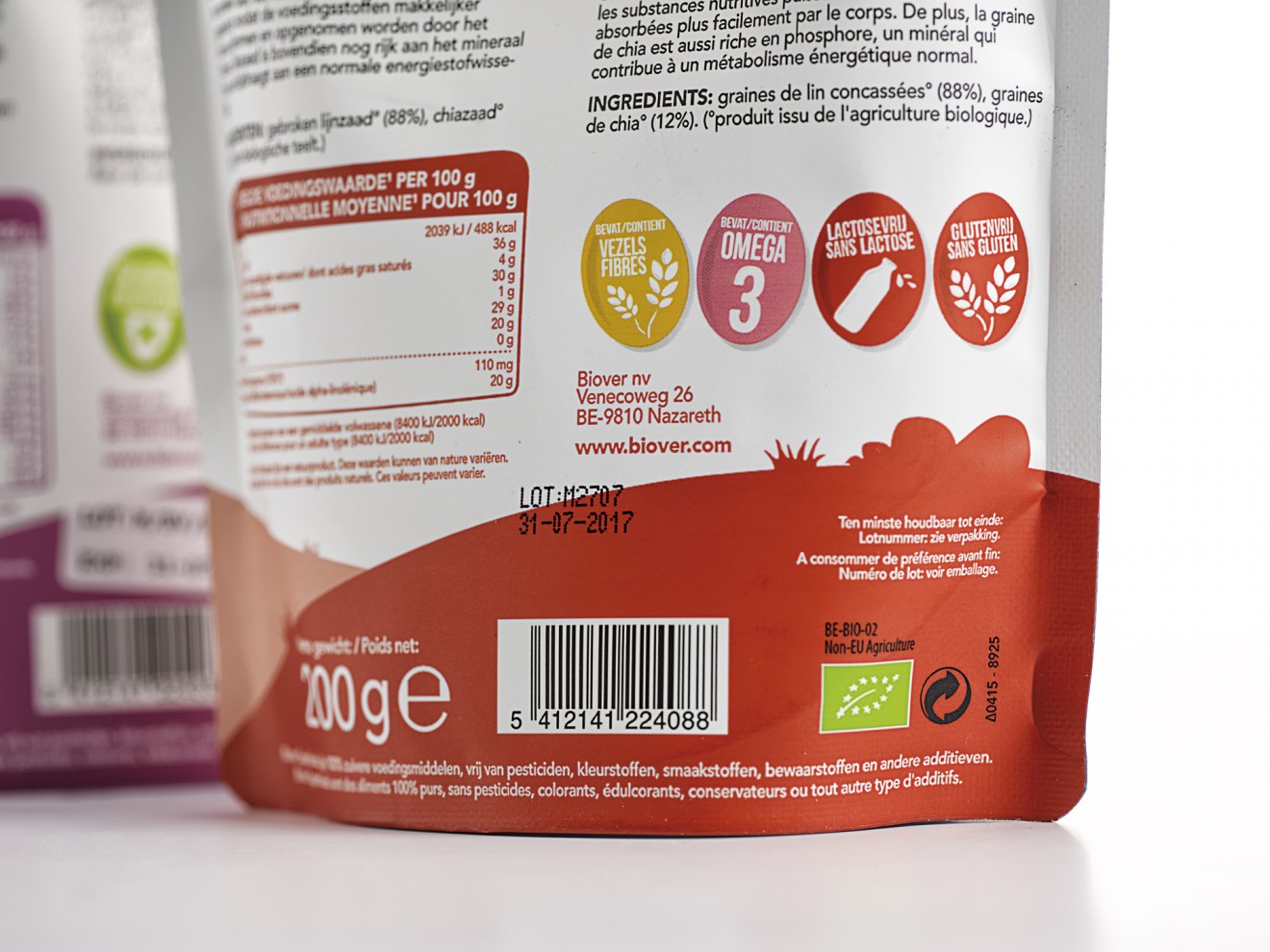 Quatre Mains package design - biover, symbols, nature, allergenes