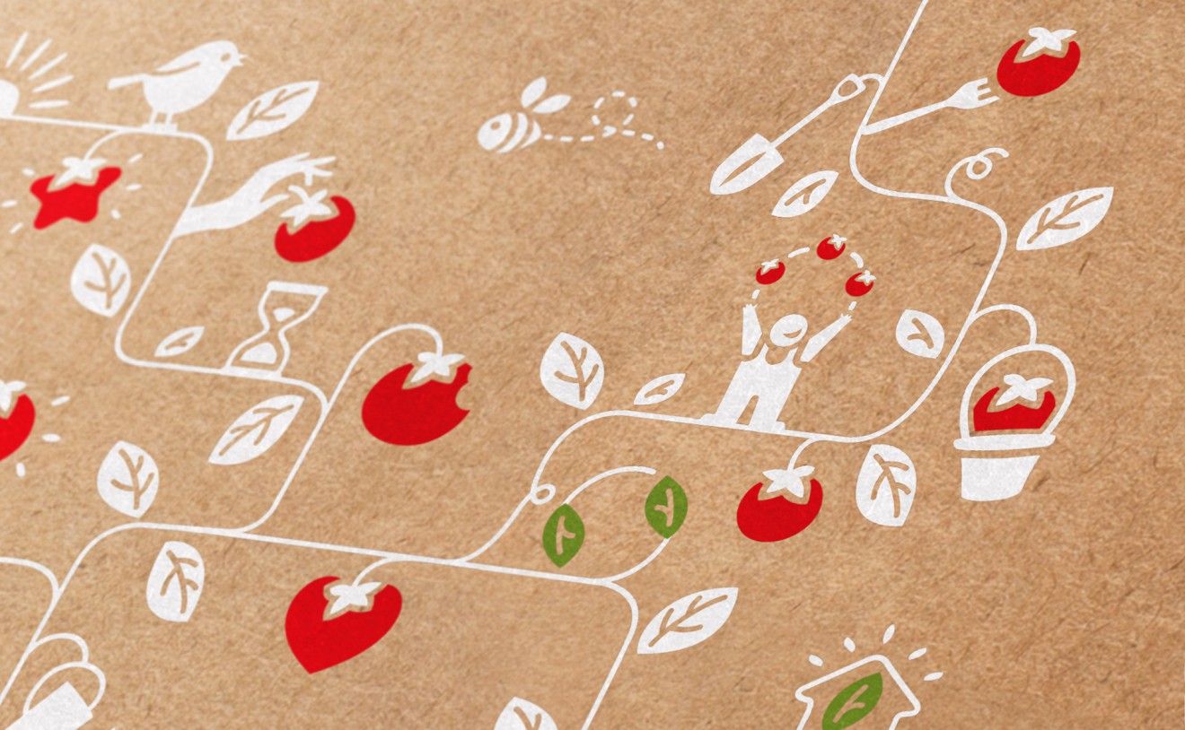 Quatre Mains package design - guirlande, stoffels, quatre mains