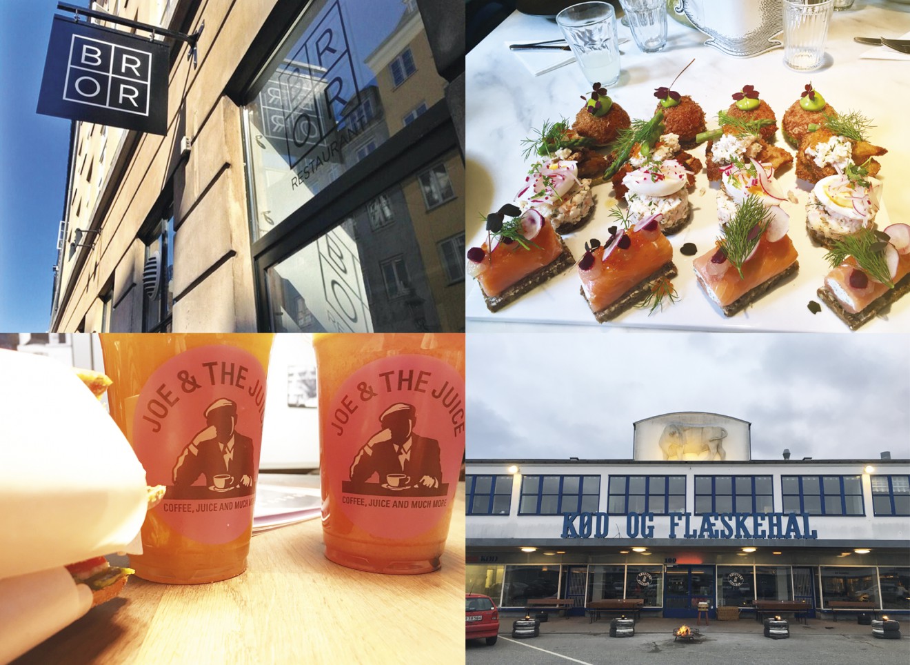 Quatre Mains package design - vesterbro, joe & the juice, bror, smushi