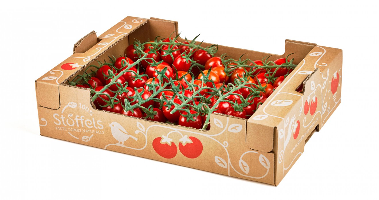 Quatre Mains package design - kraft, tomato, cherry