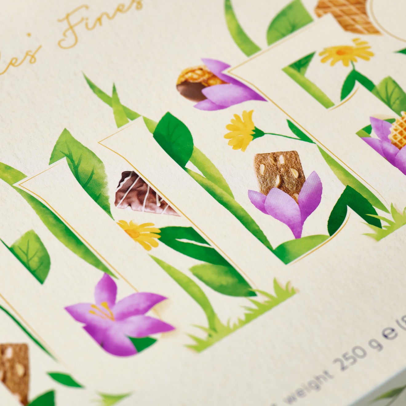 Quatre Mains package design - Limited Springtime Collection for Jules Destrooper