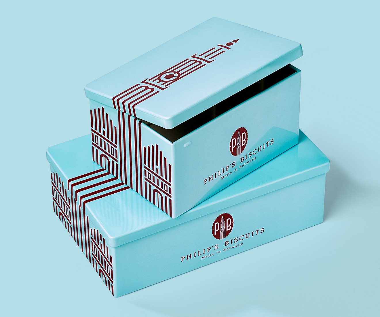 Quatre Mains package design - tins, antwerp biscuits, handjes, koekjes