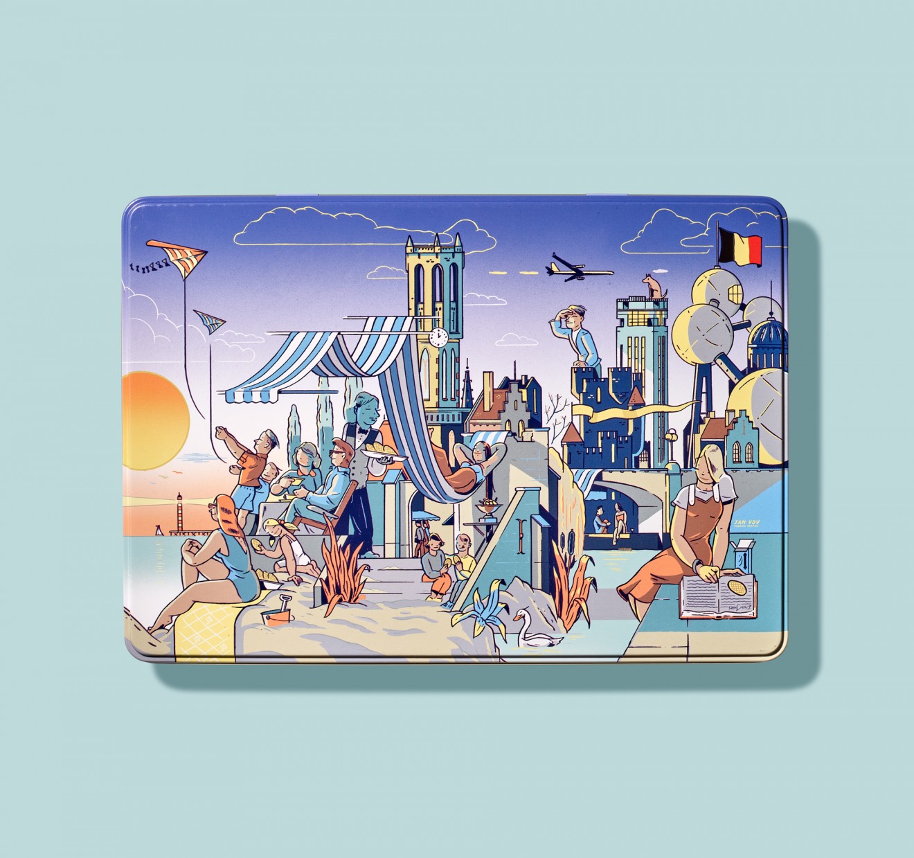 Quatre Mains package design - Belgian Biscuit Tins for Jules Destrooper