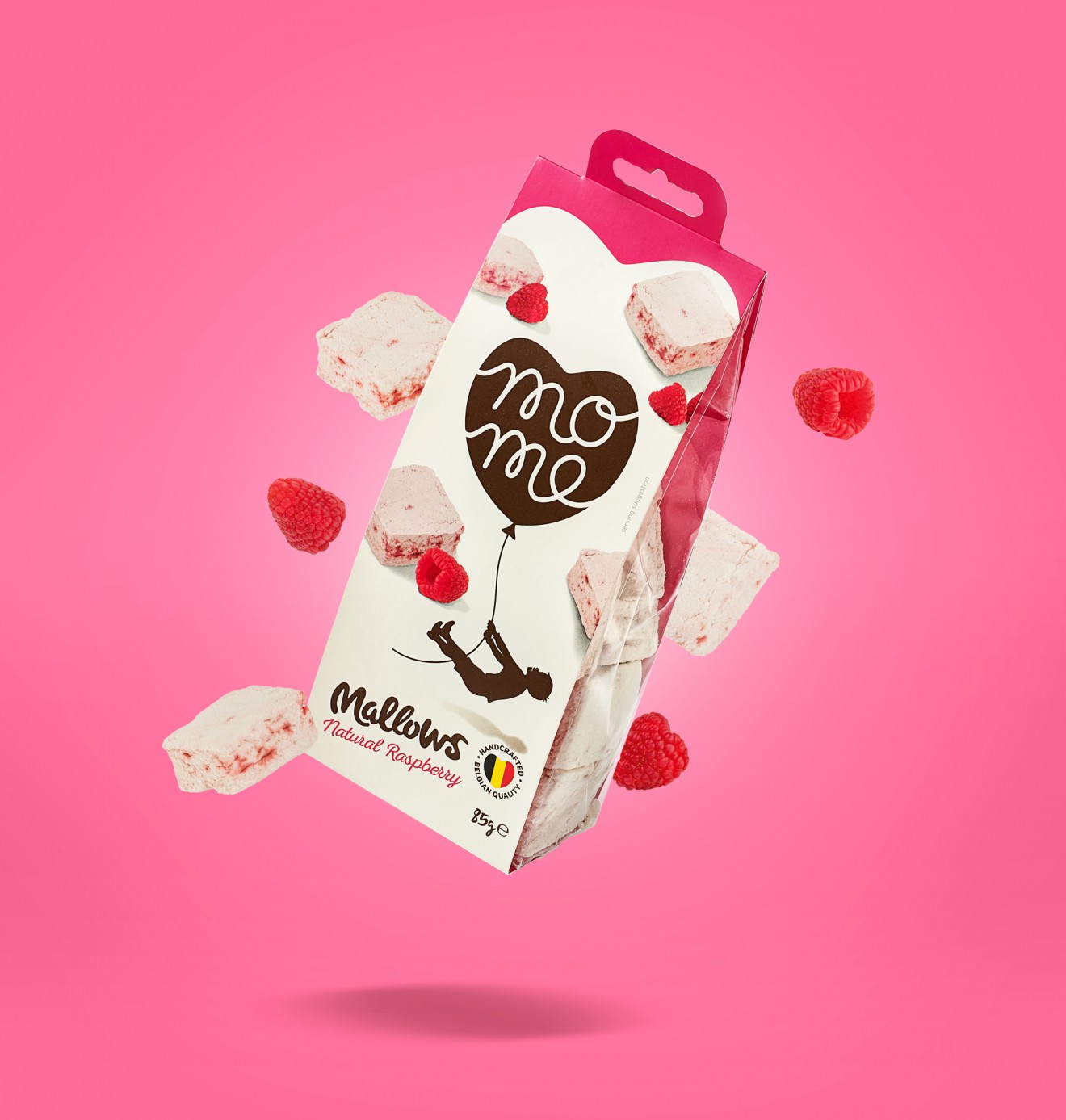 Quatre Mains package design - raspberry, fluffy, mome, quatre mains