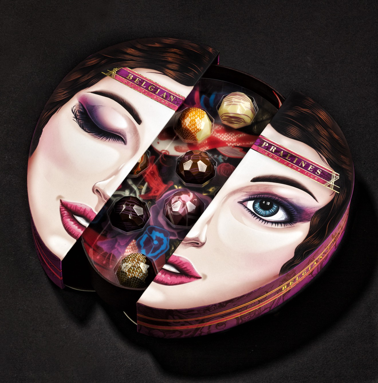 Quatre Mains package design - belgian, quatre mains, dreams