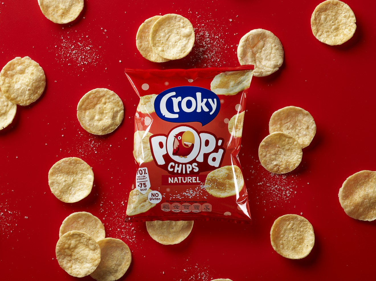 Quatre Mains package design - Croky, pop'd, chips, quatre mains