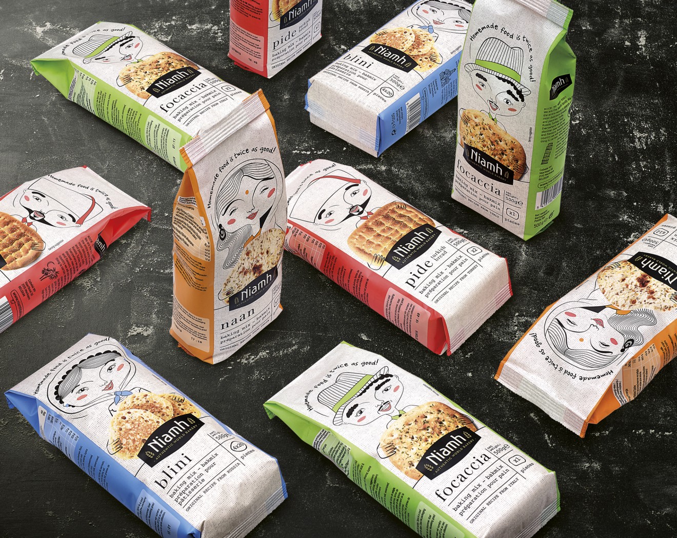 Quatre Mains package design - foliedruk, bloem, packaging, design