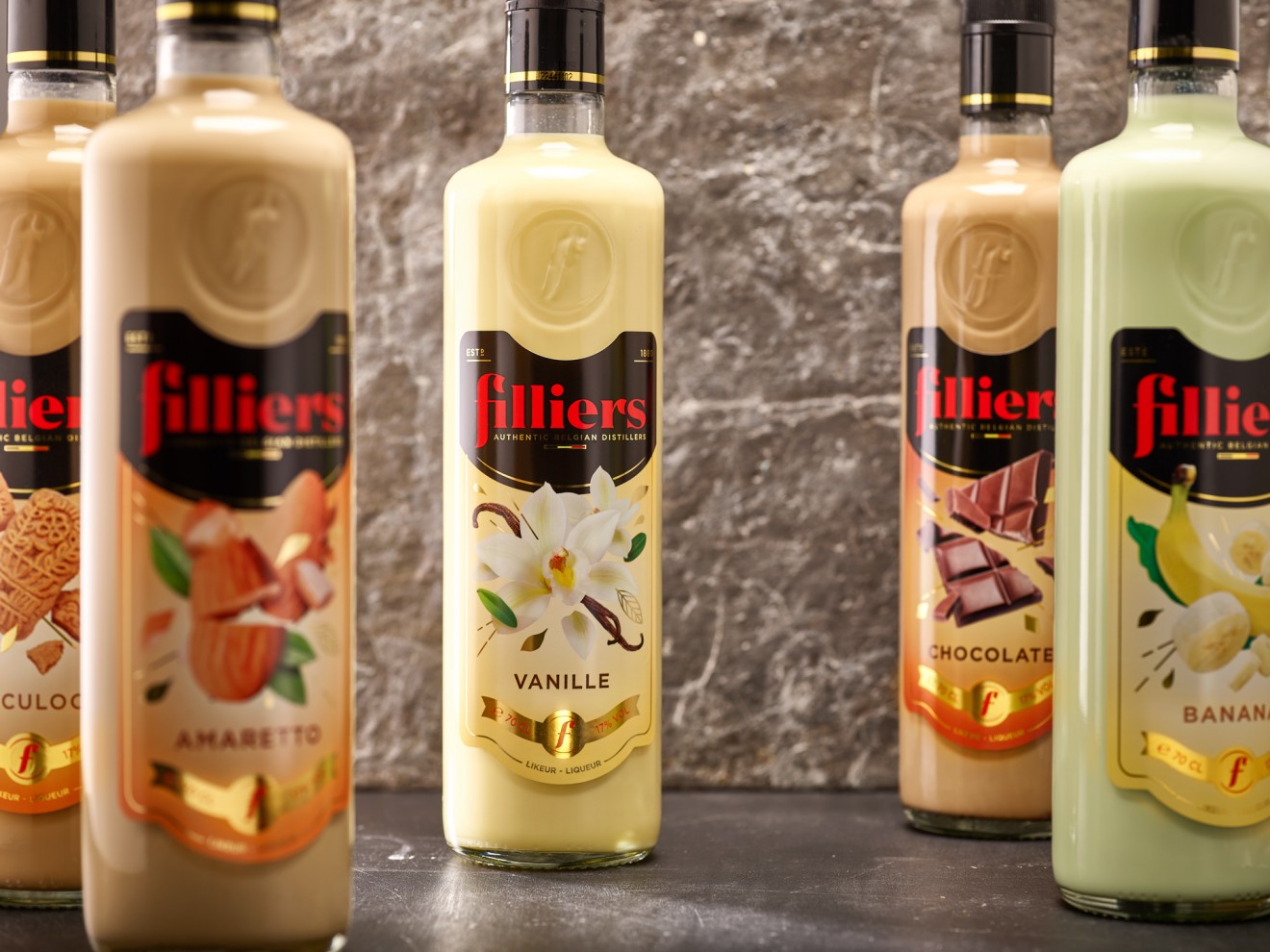 Quatre Mains package design - Filliers Fruit & Cream Jenevers
