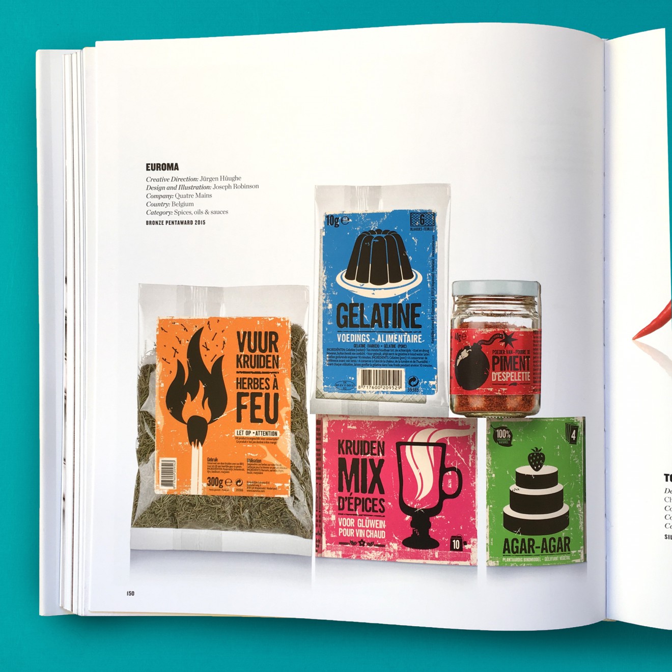 Quatre Mains package design - euroma, spices, pentaward