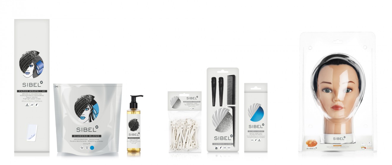 Quatre Mains package design - hair products, highlight, hairdresser, training