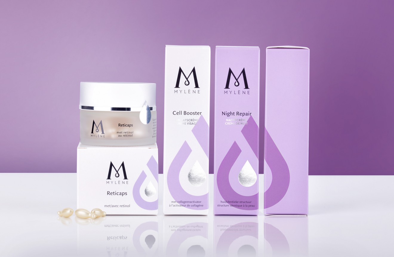 Quatre Mains package design - care, retinol, night&day