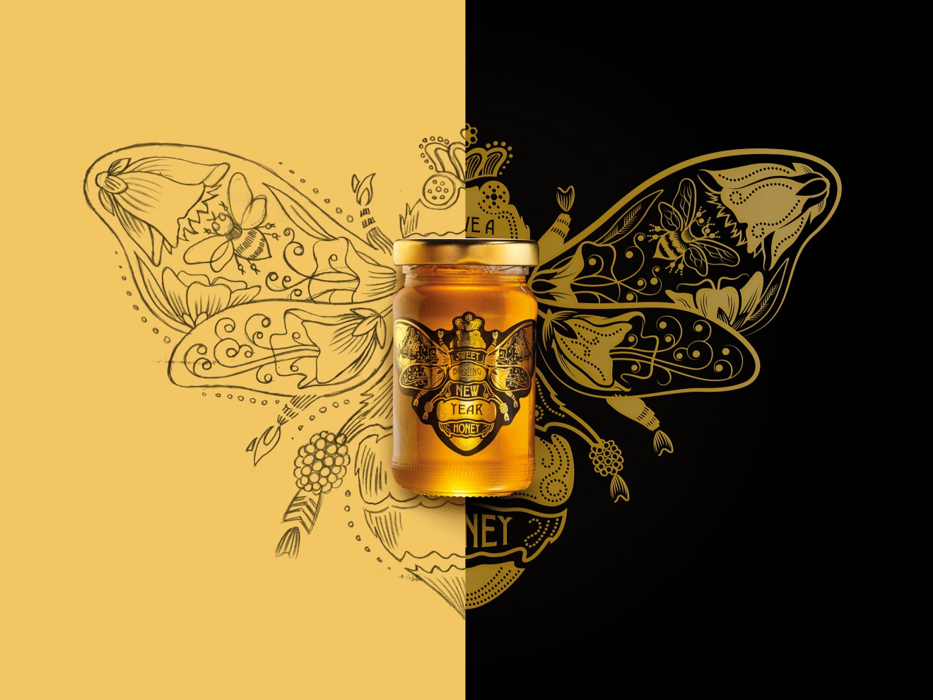 Quatre Mains package design - quatre mains, verpakking, queen bee