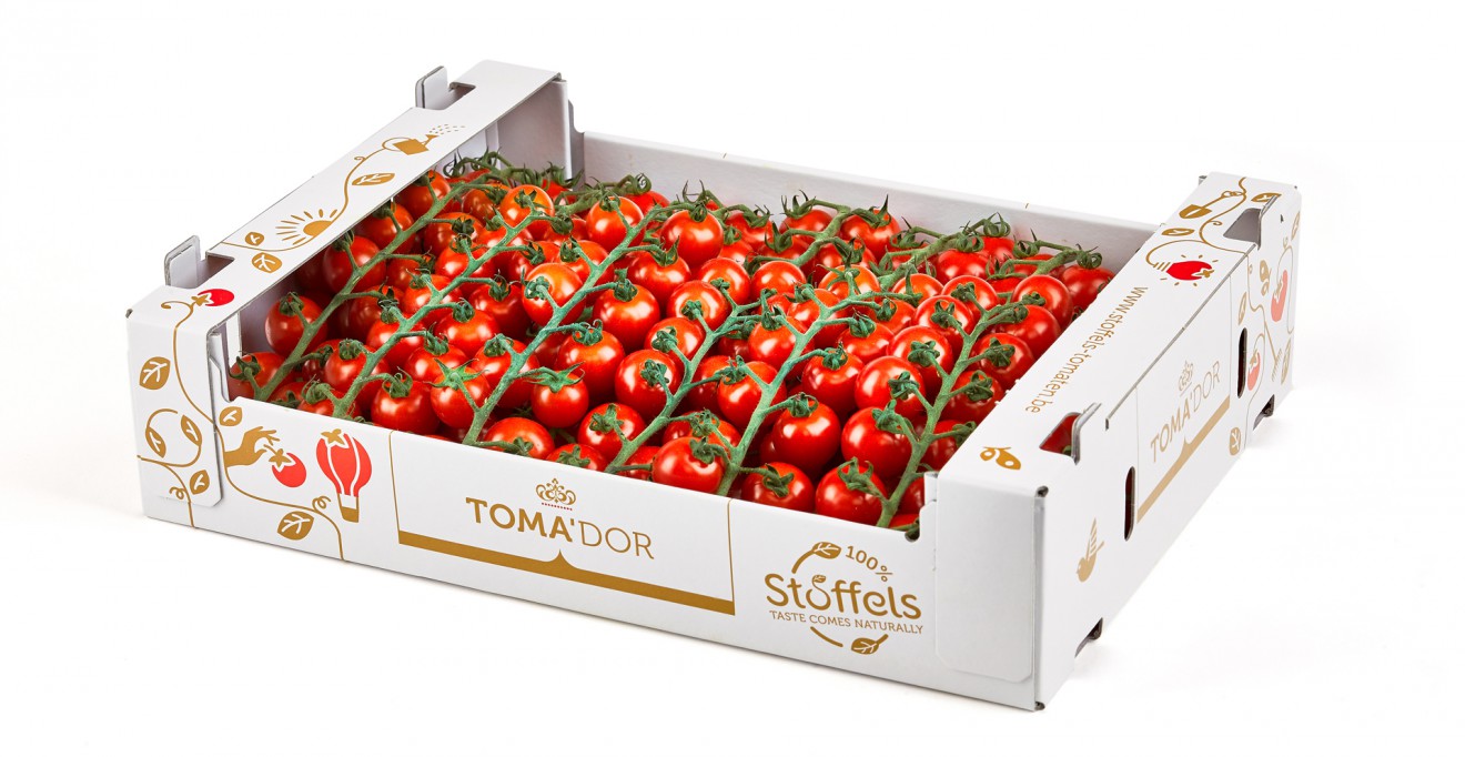 Quatre Mains package design - tray, tomatoes, quatremains