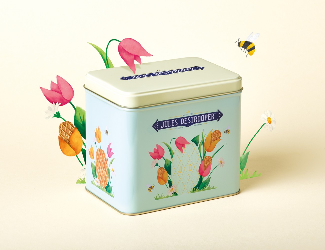 Quatre Mains package design - Limited Springtime Collection for Jules Destrooper