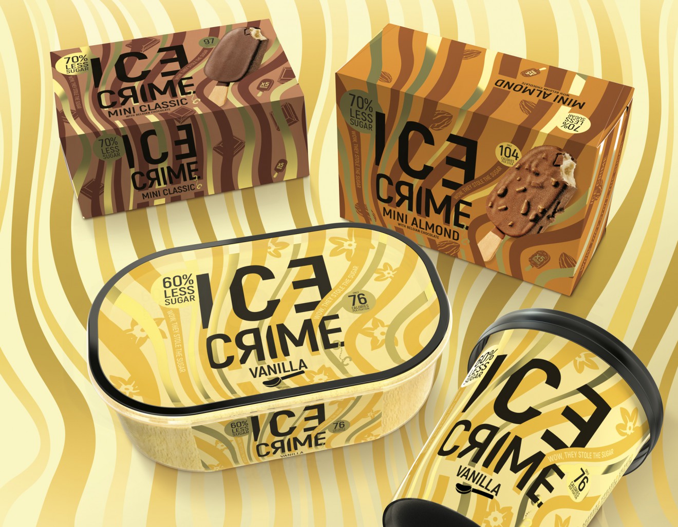 Quatre Mains package design - frosted, sugarfree, guilt free