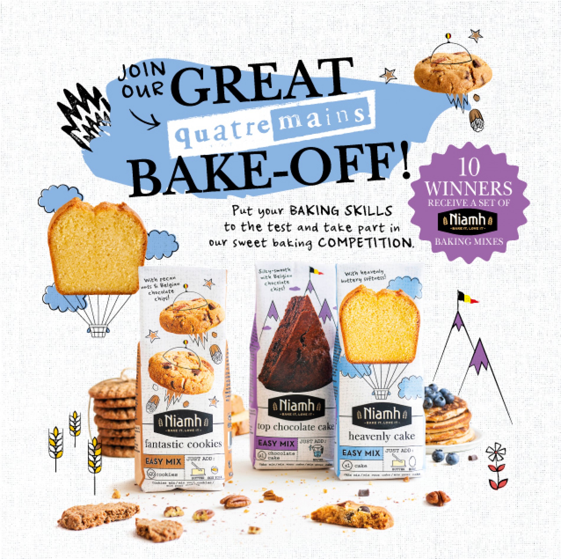 Quatre Mains package design - wedstrijd, competition, quatre mains, bake off