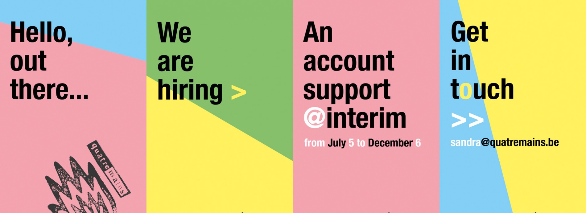 Quatre Mains package design - job, account, quatre mains