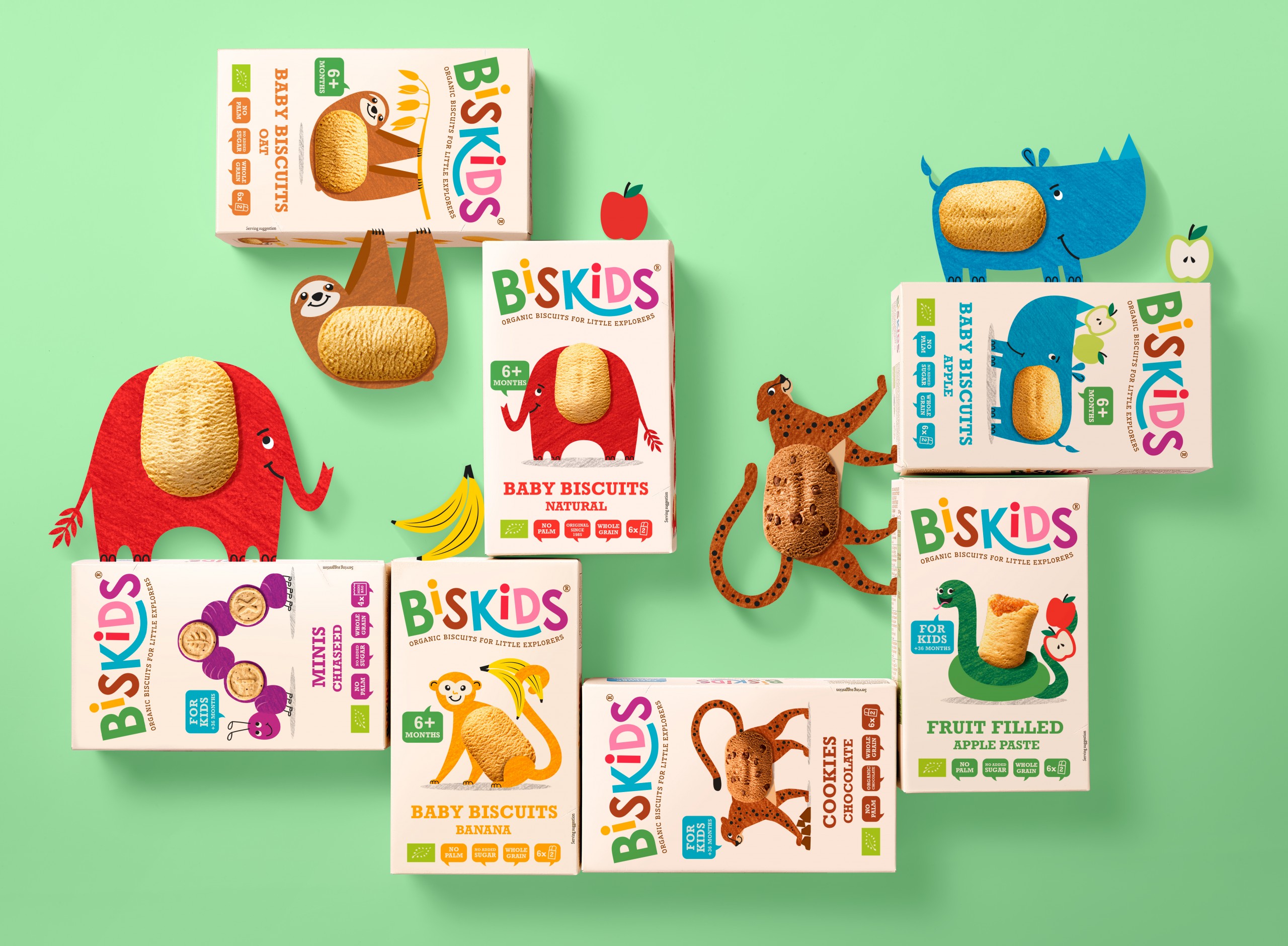 Quatre Mains package design - Package design biskids, biscuits, belkorn, quatre mains