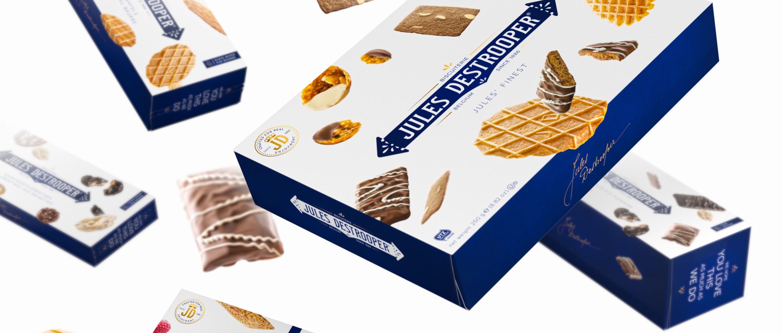 Quatre Mains package design - Package design jules destrooper, restyling, packaging
