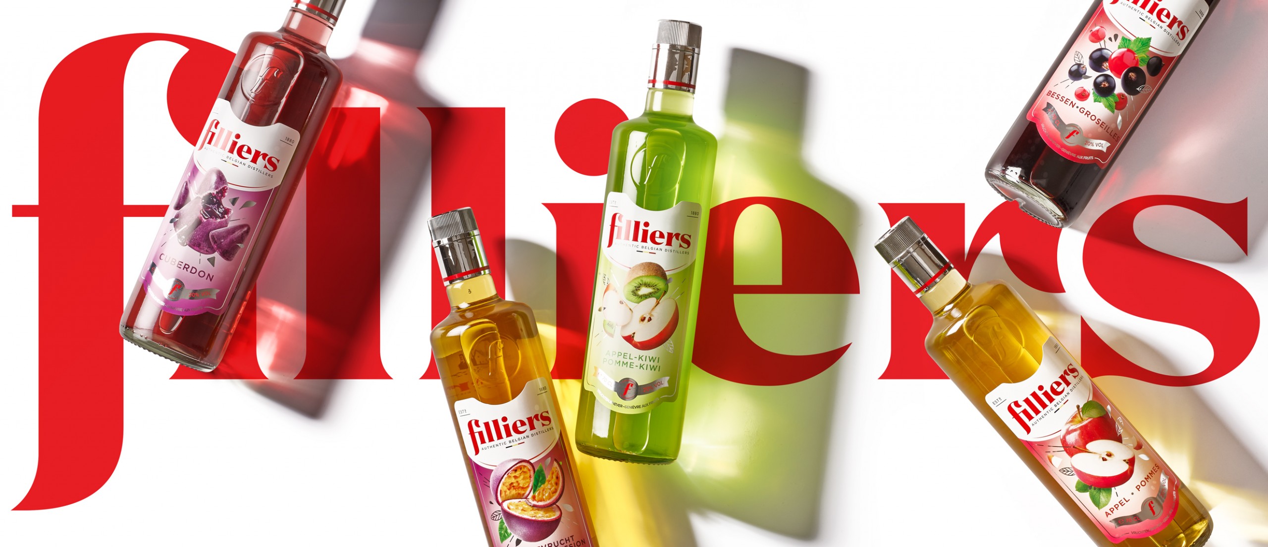 Quatre Mains package design - Package design Filliers Fruit & Cream Jenevers