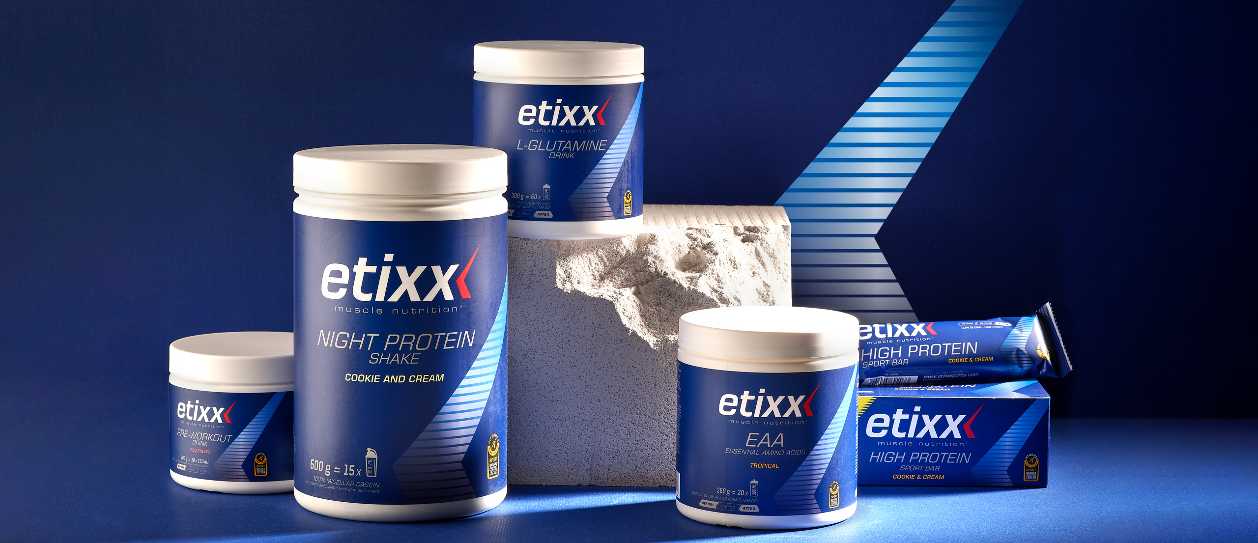 Quatre Mains package design - Package design Etixx Muscle Nutrition packaging design