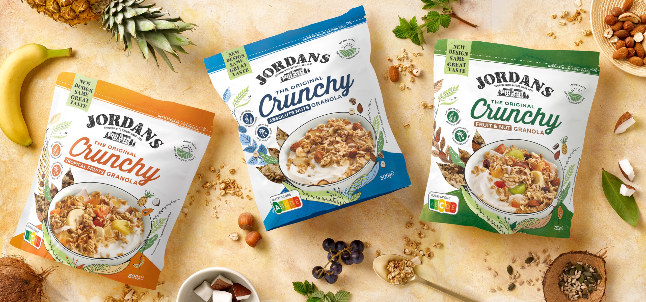 Quatre Mains package design - Package design jordans, cereals, quatre mains