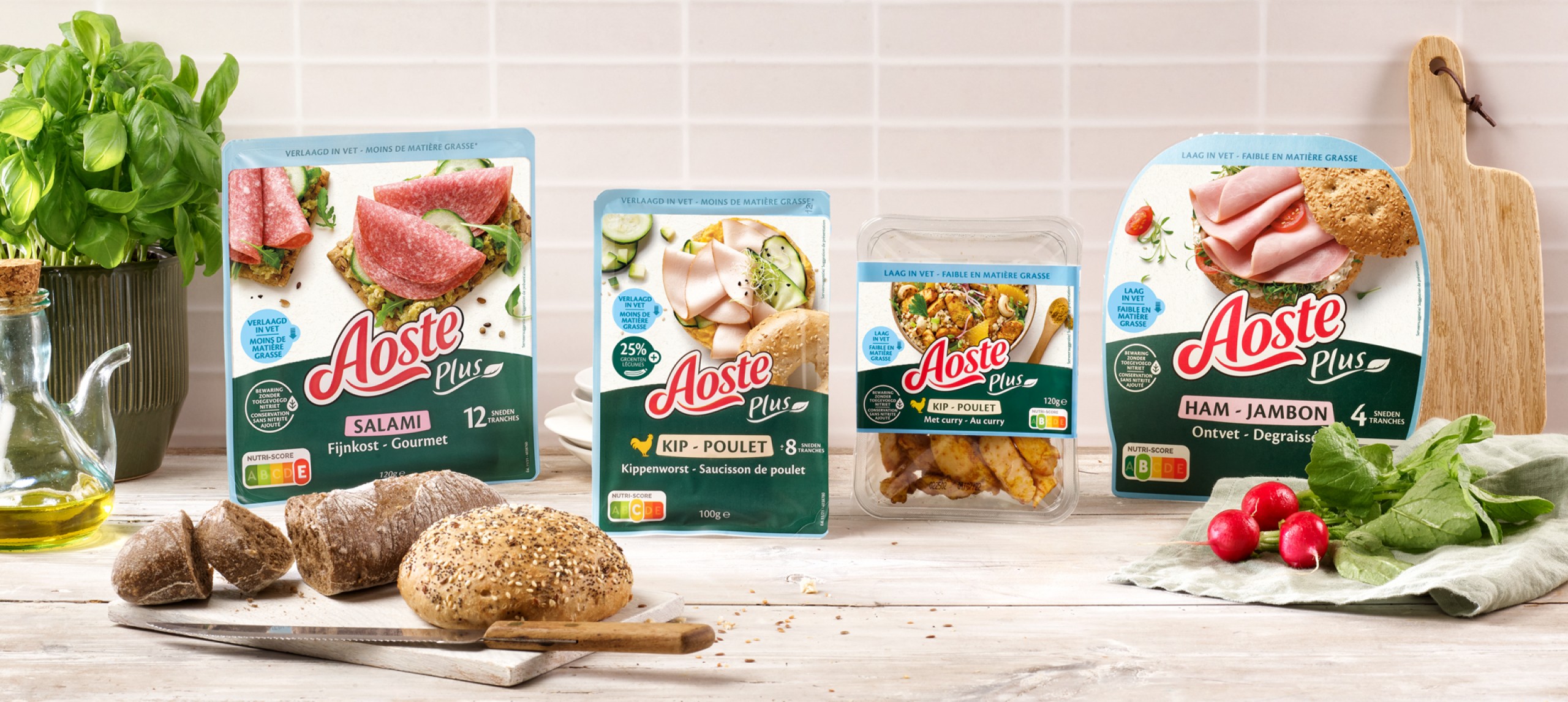Quatre Mains package design - Package design healthy, cold meat, cut, charcuterie