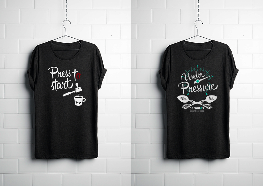 Quatre Mains package design - carantos, t-shirt, design