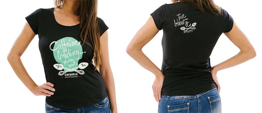 Quatre Mains package design - t-shirt, carantos, branding